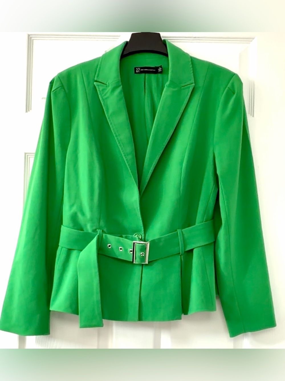 New York & Co.~ Women’s Green Belted Blazer Jacket XL (16) New Without Tag